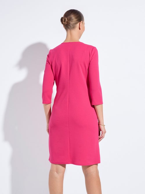 Robe droite manches 3/4 maille souple - Afibel - Kiabi