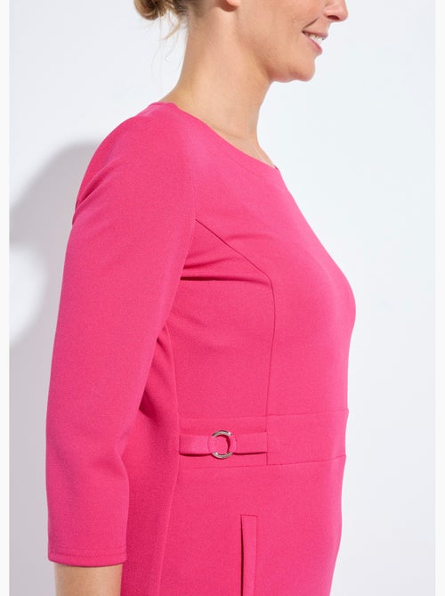 Robe droite manches 3/4 maille souple - Afibel - Kiabi