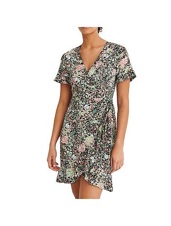 Robe e à Fleurs Femme Vero Moda Henna