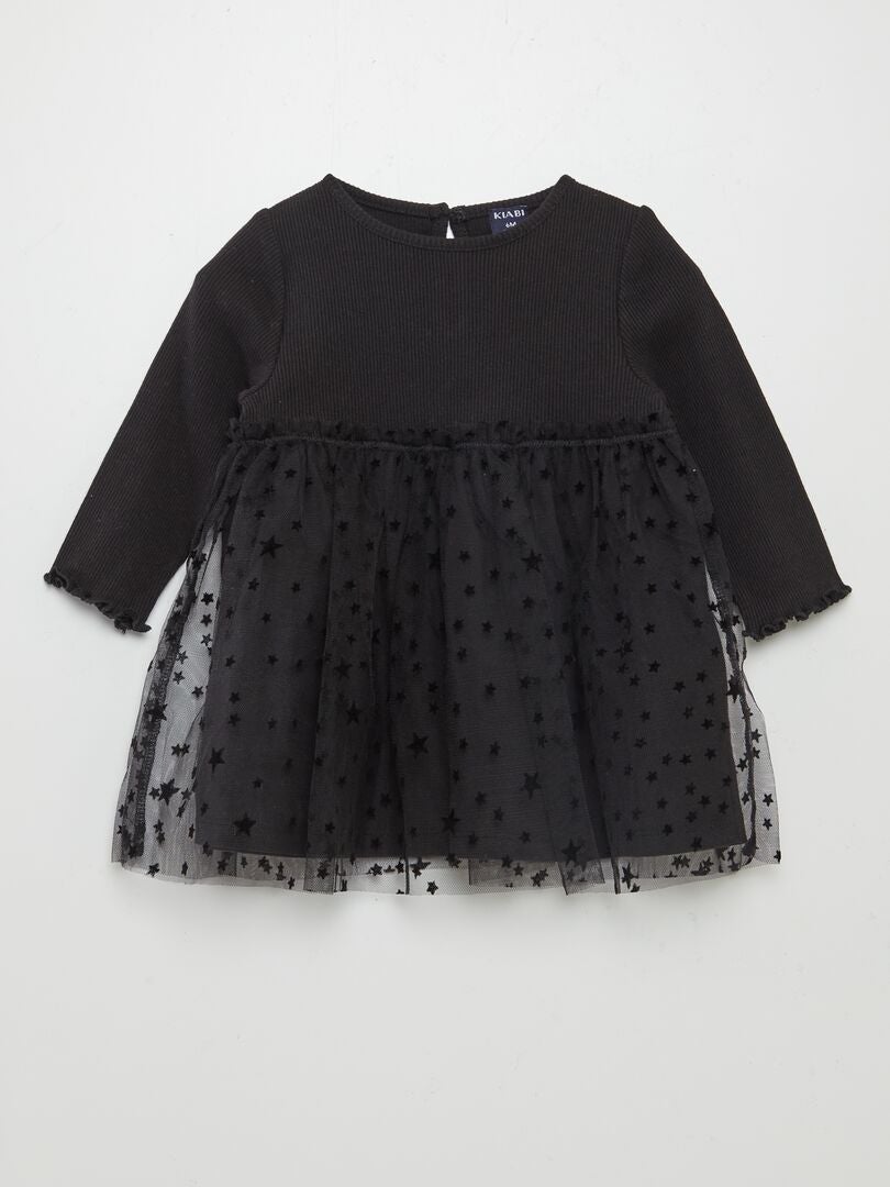 Robe effet 2 en 1 avec un jupon en tulle noir Kiabi 12.00