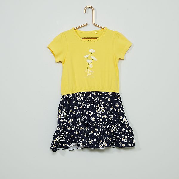 Robe Effet 2 En 1 Bebe Fille Jaune Kiabi 5 00