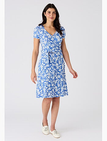 Robe effet cache-coeur viscose stretch - Damart