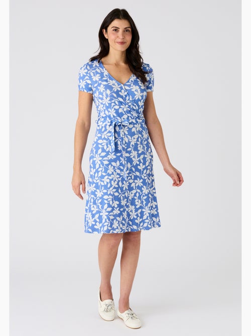 Robe effet cache-coeur viscose stretch - Damart - Kiabi