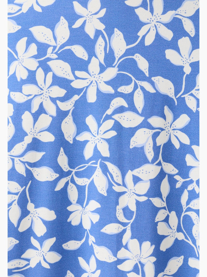 Robe effet cache-coeur viscose stretch - Damart Bleu - Kiabi