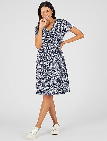 Robe effet cache-coeur viscose stretch - Damart