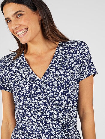 Robe effet cache-coeur viscose stretch - Damart