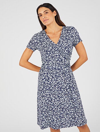 Robe effet cache-coeur viscose stretch - Damart