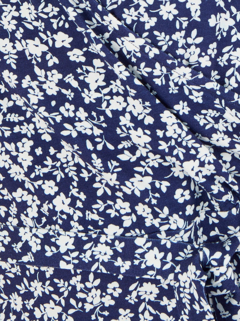 Robe effet cache-coeur viscose stretch - Damart Bleu marine - Kiabi