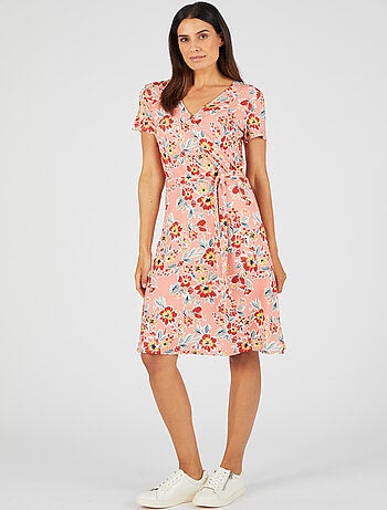 Robe effet cache-coeur viscose stretch - Damart