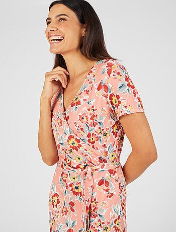 Robe effet cache-coeur viscose stretch - Damart