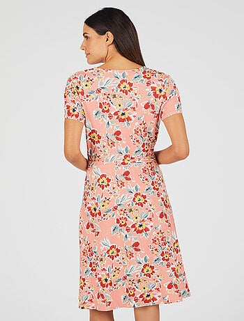 Robe effet cache-coeur viscose stretch - Damart