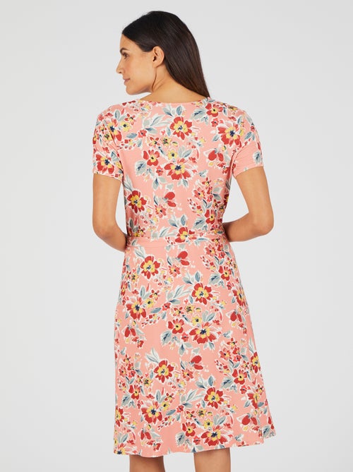 Robe effet cache-coeur viscose stretch - Damart - Kiabi