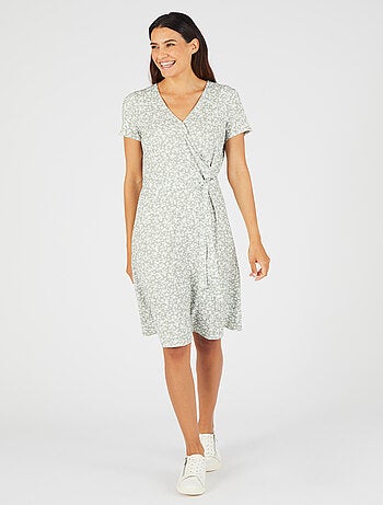 Robe effet cache-coeur viscose stretch - Damart