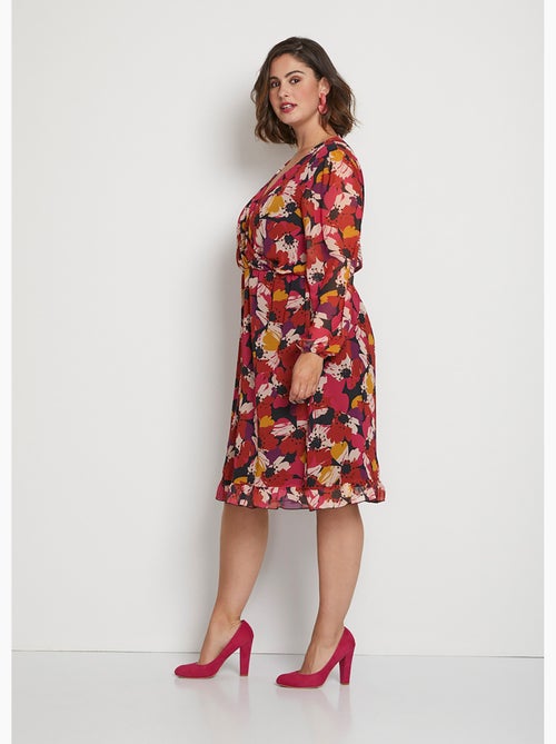 Robe effet cache-coeur voile imprimé floral - AFIBEL - Kiabi Robe effet cache-coeur voile imprimé floral - AFIBEL - Kiabi