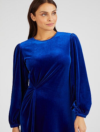 Robe effet drapé maille velours ras - Damart