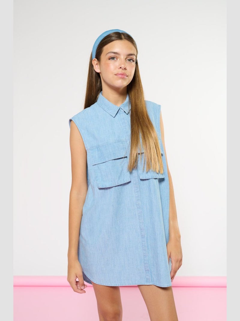 Robe ELISAGI evasée, patineuse 'Le Temps Des Cerises' Bleu - Kiabi