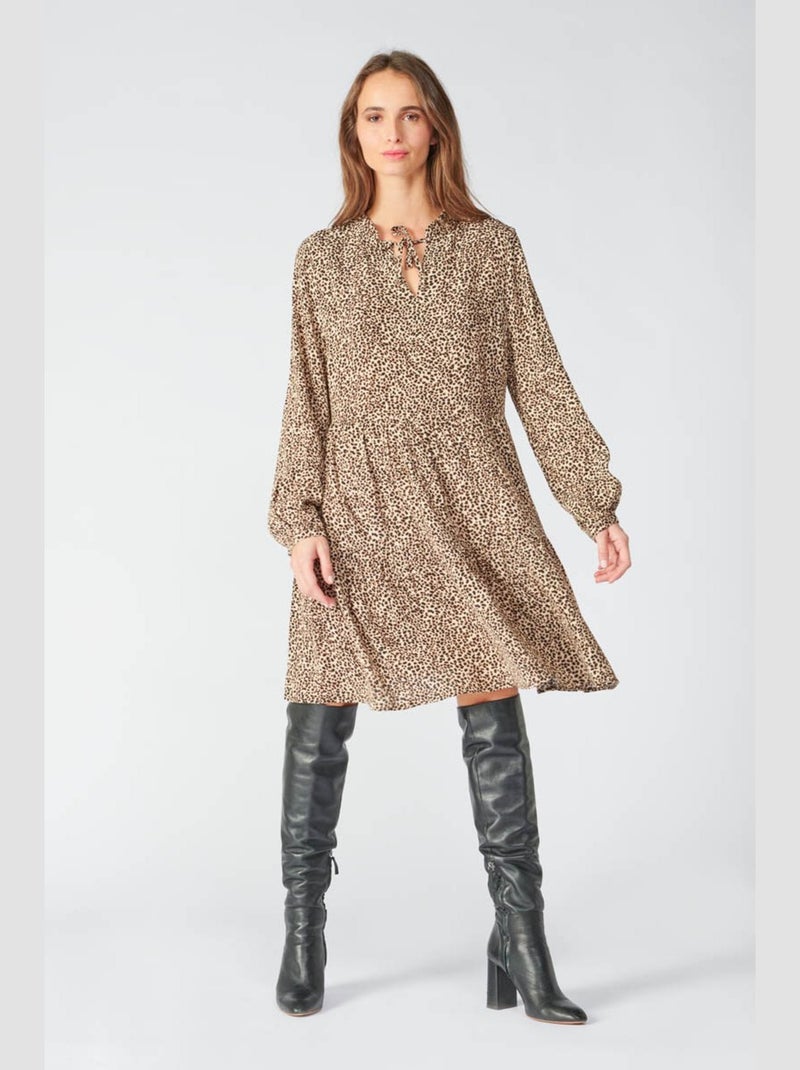 Robe ELLIOTT droite 'Le Temps Des Cerises' Noir - Kiabi
