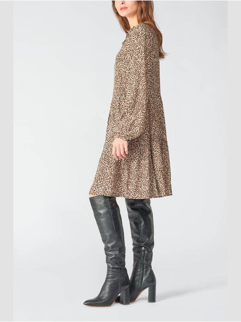 Robe ELLIOTT droite 'Le Temps Des Cerises' Noir - Kiabi