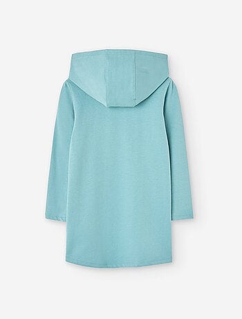 Robe en coton à capuche avec imprimé à l'avant