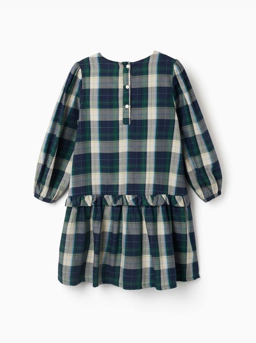 Robe en coton à carreaux avec plis b&s - Kiabi Robe en coton à carreaux avec plis b&s - Kiabi