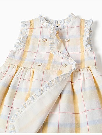 Robe en coton à carreaux + bloomer B&S