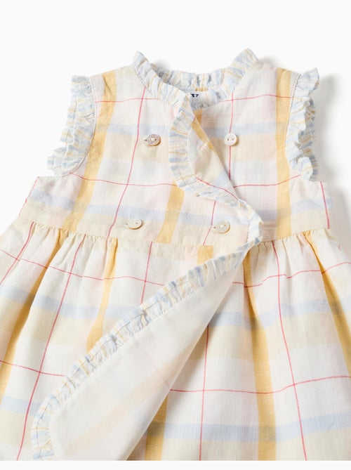 Robe en coton à carreaux + bloomer B&S - Kiabi