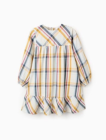 Robe en Coton à Carreaux Brothers & Sisters