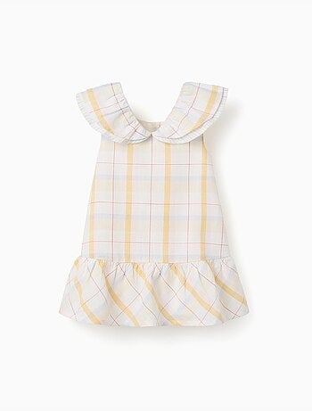 Robe en coton à carreaux et volants B&S
