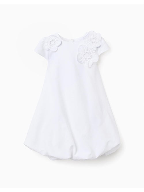 Robe en coton à effet ballon - Kiabi