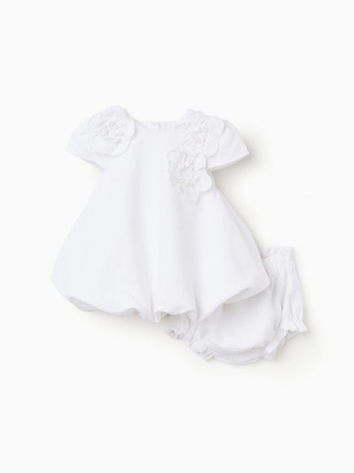 Robe en coton à effet ballon - Kiabi