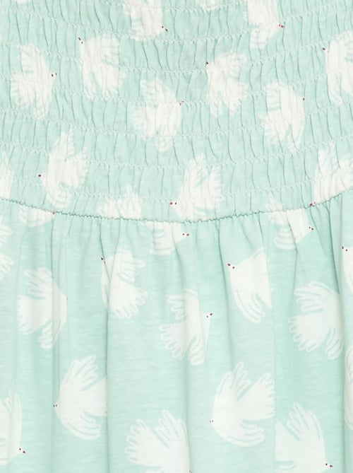 Robe en coton à fines bretelles imprimée - Kiabi