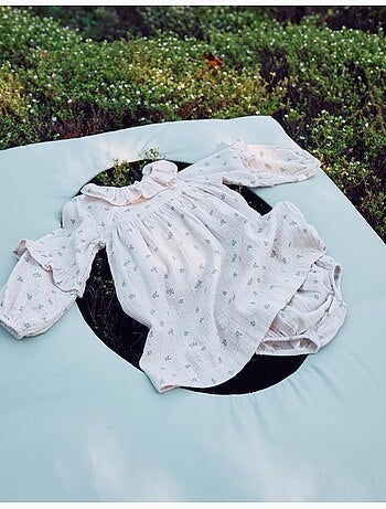 Robe en coton à fleurs + bloomer B&S