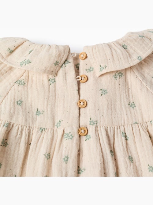 Robe en coton à fleurs + bloomer B&S - Kiabi
