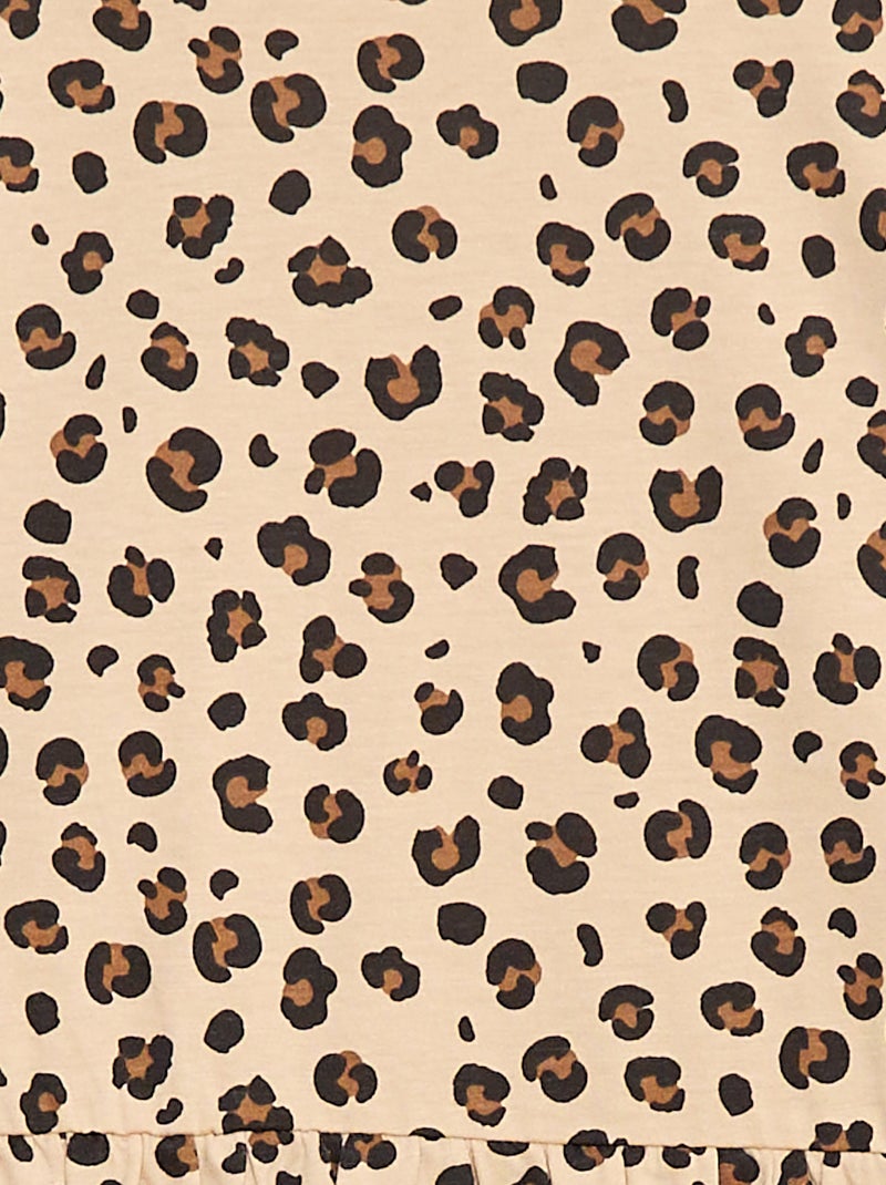 Robe en coton à motif Beige - Kiabi