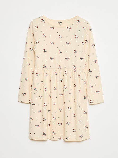 Robe en coton à motif - Kiabi