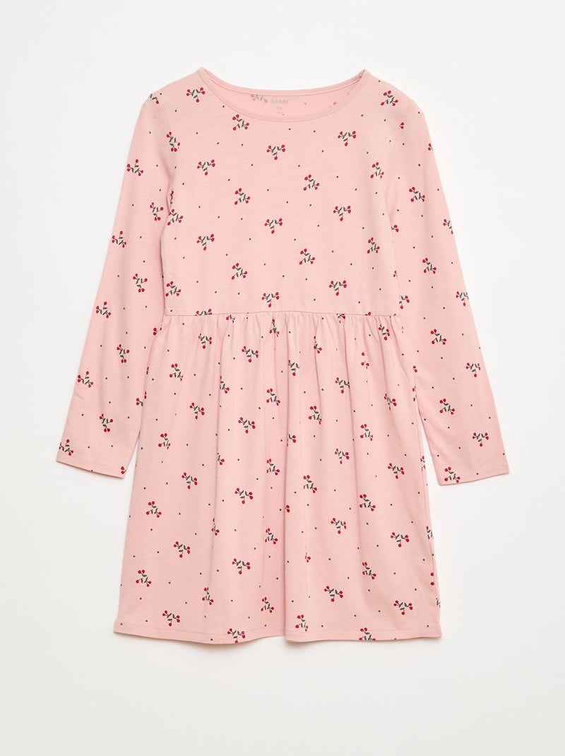 Robe été IKKS Pour Fille 3 Mois - En Coton Rose - Style évasé - Occasion Très Bon état (TBE)