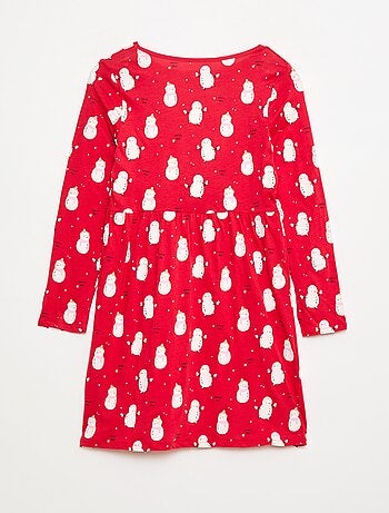 Robe en coton à motif