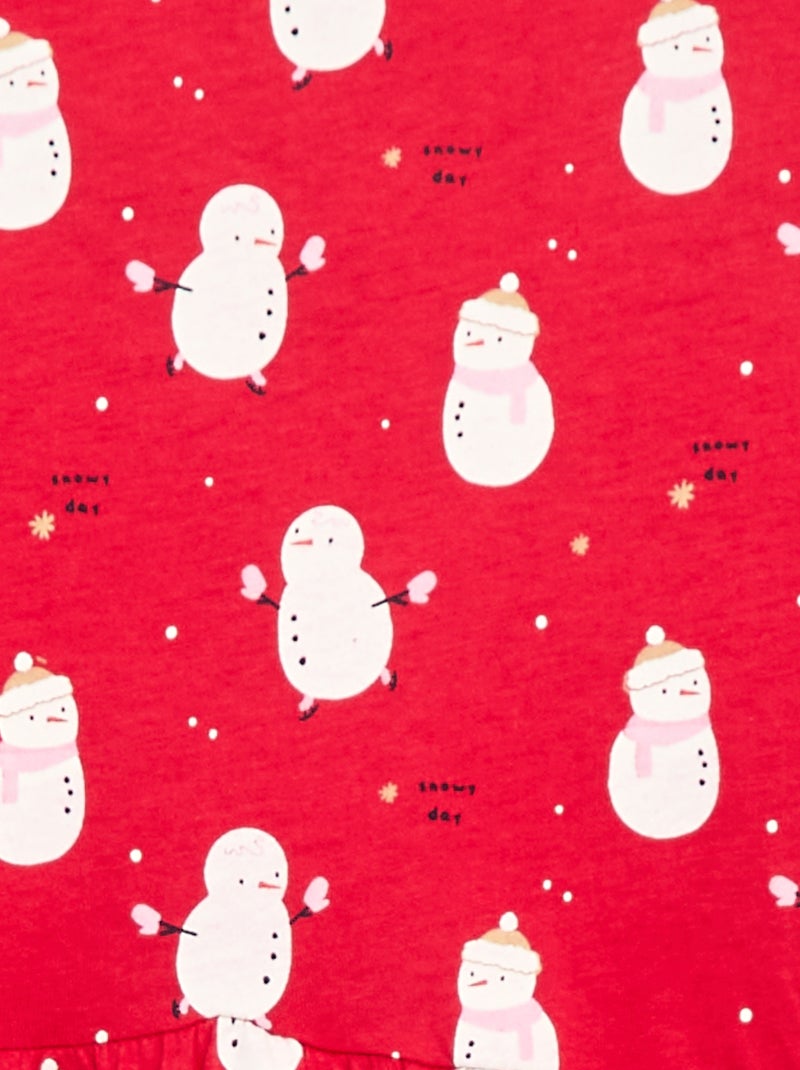 Robe en coton à motif Rouge - Kiabi