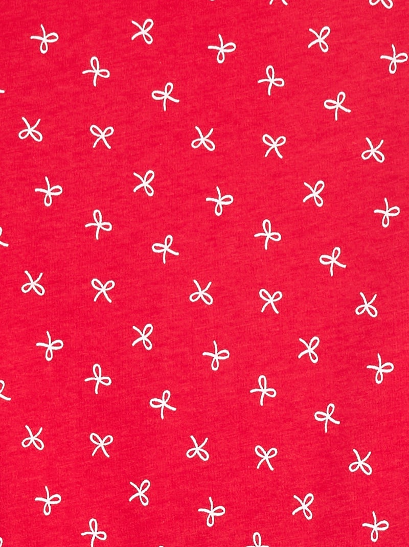 Robe en coton à motif Rouge - Kiabi