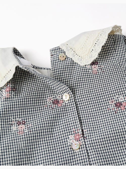 Robe en coton à motif vichy et imprimé floral - Kiabi Robe en coton à motif vichy et imprimé floral - Kiabi