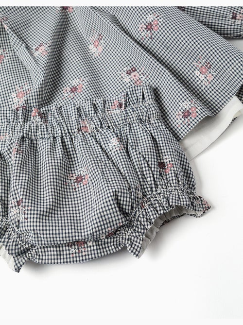 Robe en coton à motif vichy et imprimé floral - Kiabi Robe en coton à motif vichy et imprimé floral - Kiabi