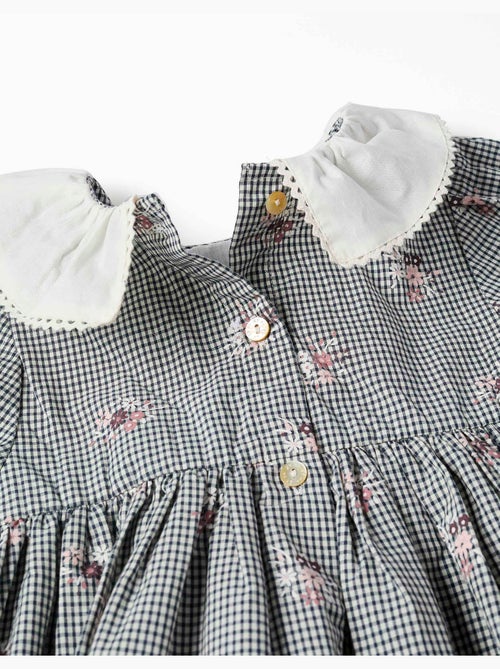 Robe en coton à motif vichy et imprimé floral - Kiabi Robe en coton à motif vichy et imprimé floral - Kiabi