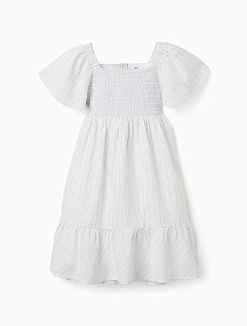 Robe en coton à rayures et doublure B&S
