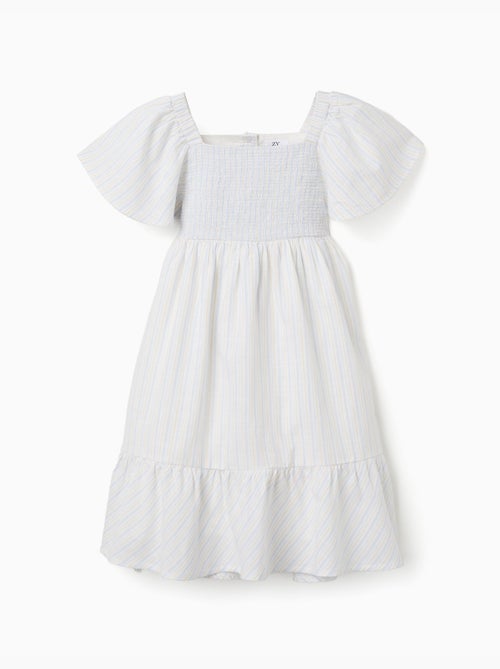 Robe en coton à rayures et doublure B&S - Kiabi