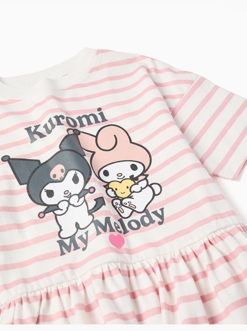 Robe en coton à rayures et imprimé Kuromi - Kiabi