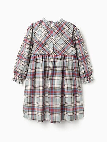Robe en coton à volants et carreaux B&S