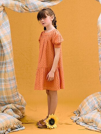 Robe en Coton avec Broderie Anglaise