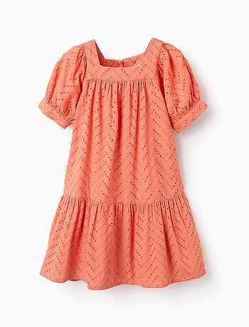 Robe en Coton avec Broderie Anglaise