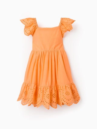 Robe en Coton avec Broderie Anglaise