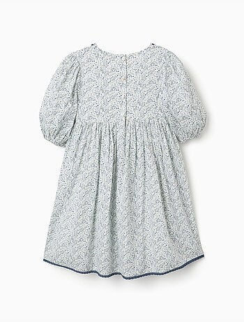 Robe en coton avec manches bouffantes et fleurs You&Me
